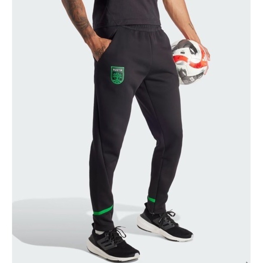 Austin FC MLS Adidas Travel Pants Mens Size Large Black‎ Soccer Training IQ0701